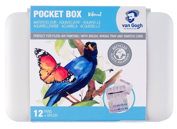Hovedbilde Van Gogh akvarell pocketbox , vibrant colours, 12 ...