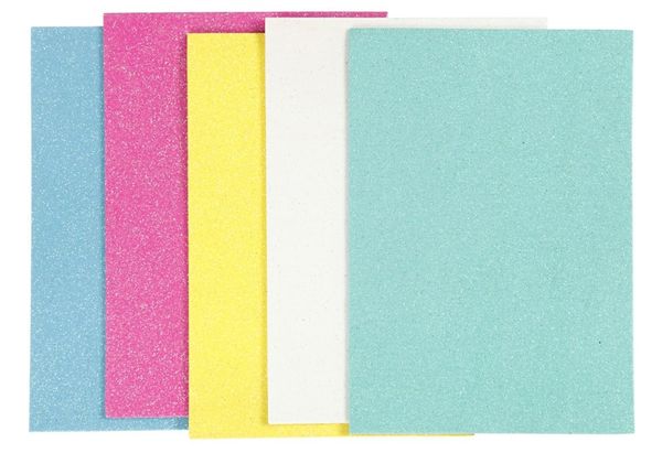 Hovedbilde Mosgummi A5, 5 ark, ass. farger