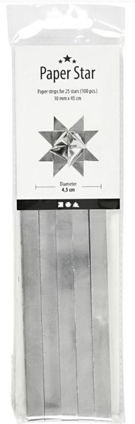Hovedbilde Stjerne-strimler,  sølv, små