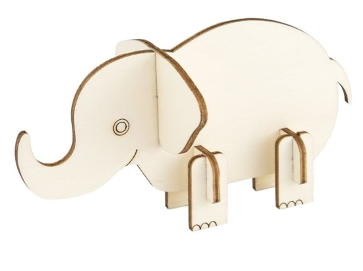 Figursett i tre – Elefant