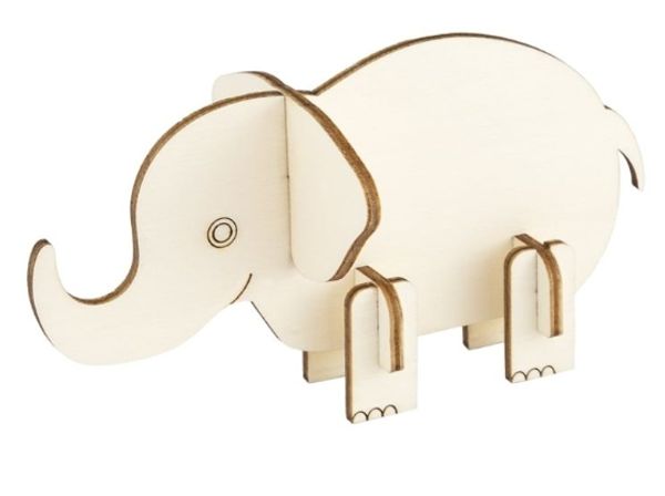 Hovedbilde Figursett i tre – Elefant