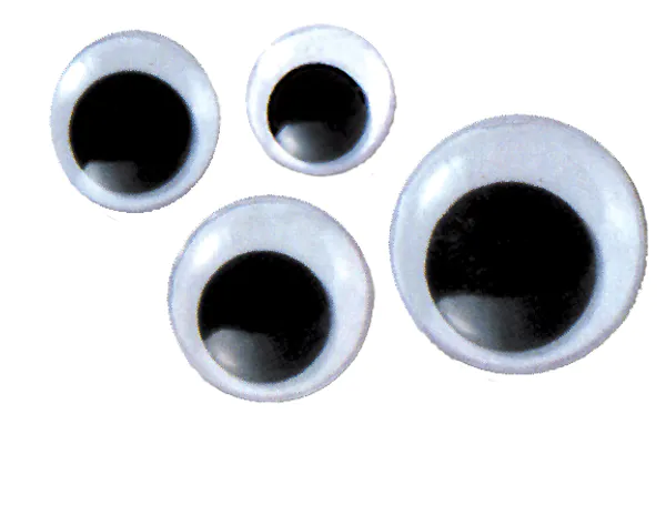 Hovedbilde Øyne, 12 mm,  kr 7,- pr par