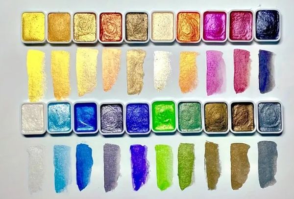 Hovedbilde Akvarell 20 farger, METALLIC 1