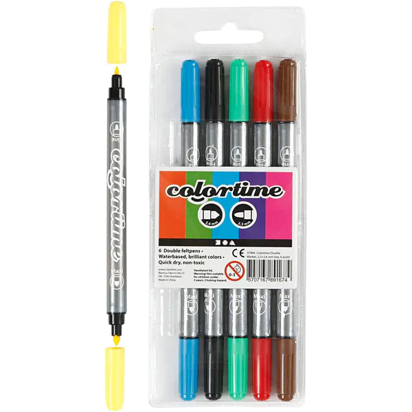 Hovedbilde Colortime Dobbeltusj 6 stk