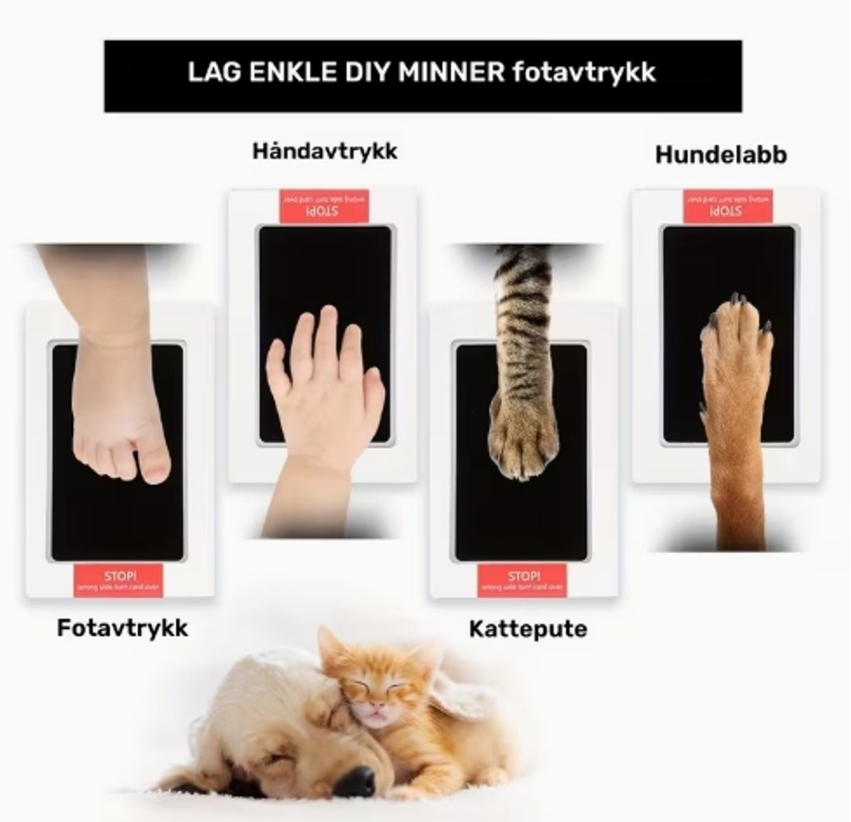 Avtrykks-pute, sort