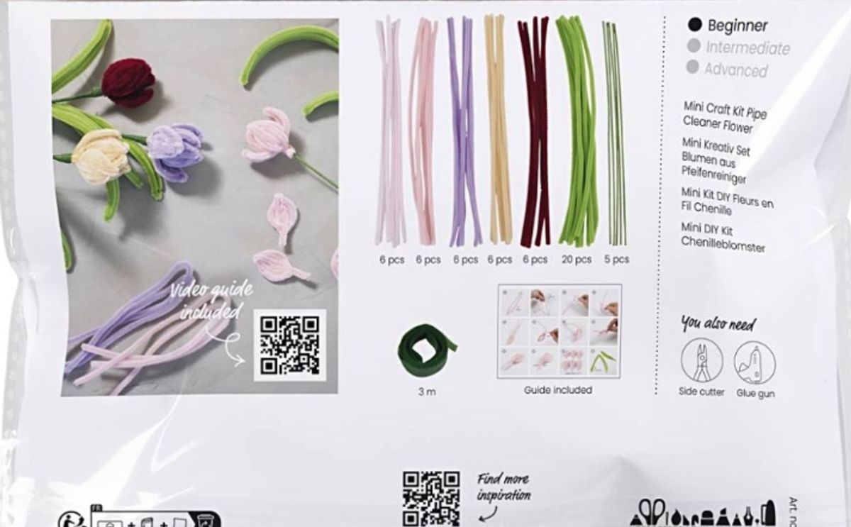 Mini DIY Kit: blomster av piperensere